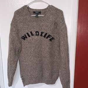 Forever 21 Brown Wildlife Sweater